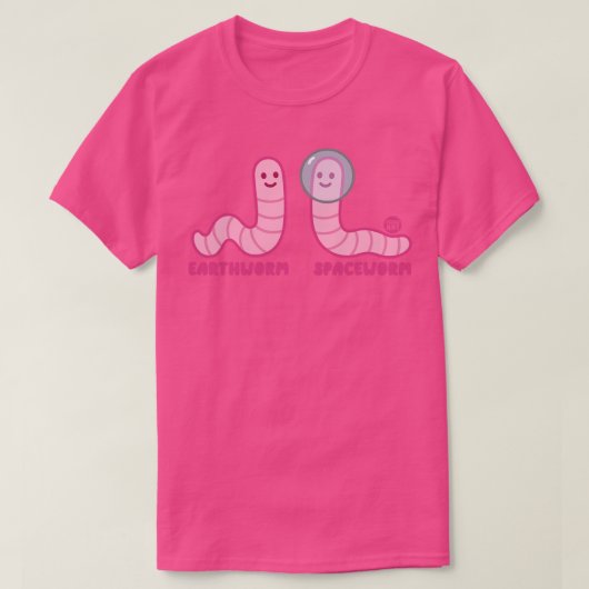 T-shirt ver de terre ver de l'espace (Design devant)