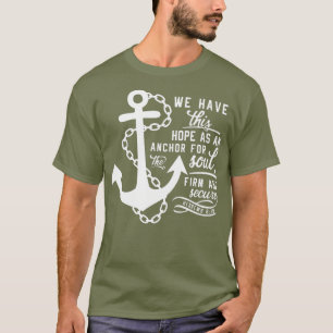T-shirt Verbe biblique Ancre chrétienne Hébreux 619 Espo