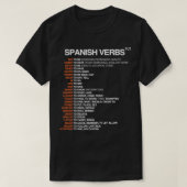 T-shirt Verbes espagnols 101 - Fiche technique en espagnol (Design devant)