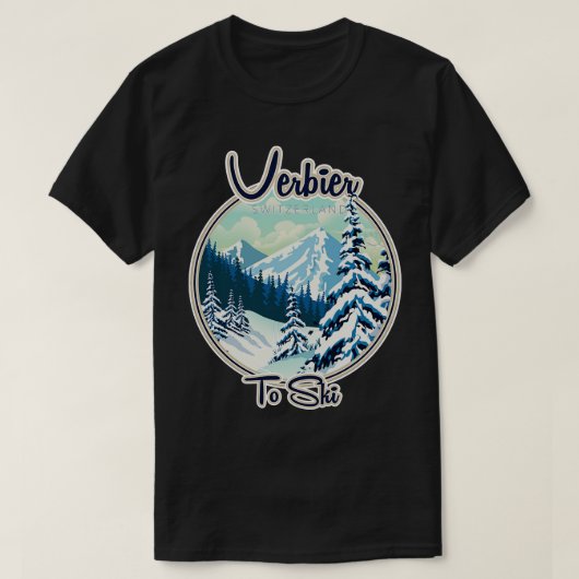 T-shirt Verbier Suisse Ski (Design devant)