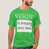 T-SHIRT VERDE TACO SAUCE (Devant)