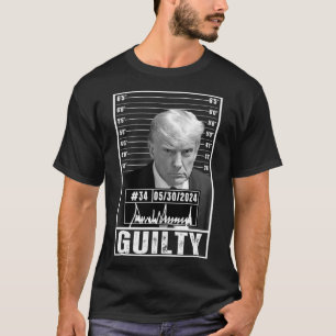 T-shirt Verdict de condamnation Donald Trump Mug Shot Jail