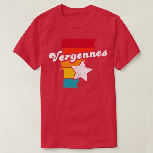 T-shirt Vergennes Vermont Souvenir Vintage (Design devant)
