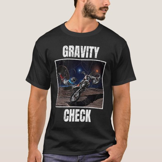 T-shirt Vérification de la gravité Vélo de fond Motocross (Devant)