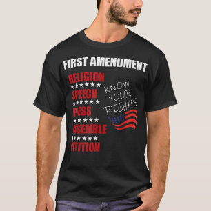 T-shirt Vérification des droits de premier amendement Cons