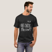 T-shirt vérification vidéo passée avec kaomoji en noir (Devant entier)