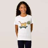 T-Shirt Vérifier Meowt Punny Skateboard Tabby Cat (Devant entier)