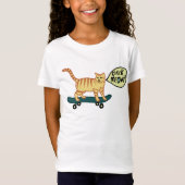 T-Shirt Vérifier Meowt Punny Skateboard Tabby Cat (Devant)