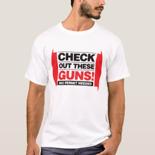 T-shirt Vérifiez ces armes à feu - rouge et noir