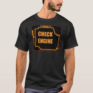 T-shirt Vérifiez la lumière de moteur