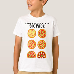 T-shirt Vérifiez Mon Pack De Six Funnys Pizza _1