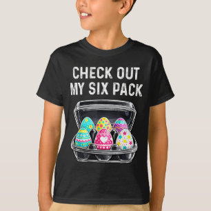 T-shirt Vérifiez Mon Six Pack Drôle d'œuf de Pâques Abs Wo