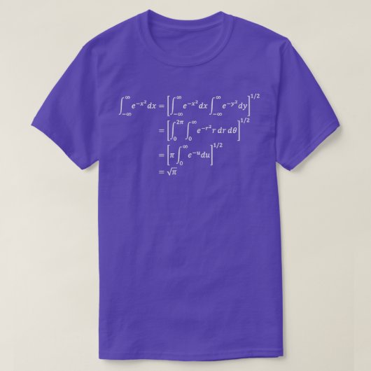 T-shirt vérion foncé intégral gaussienne (Design devant)