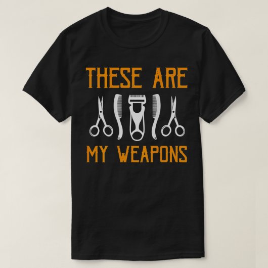 T-shirt Véritable arme en barbre (Design devant)