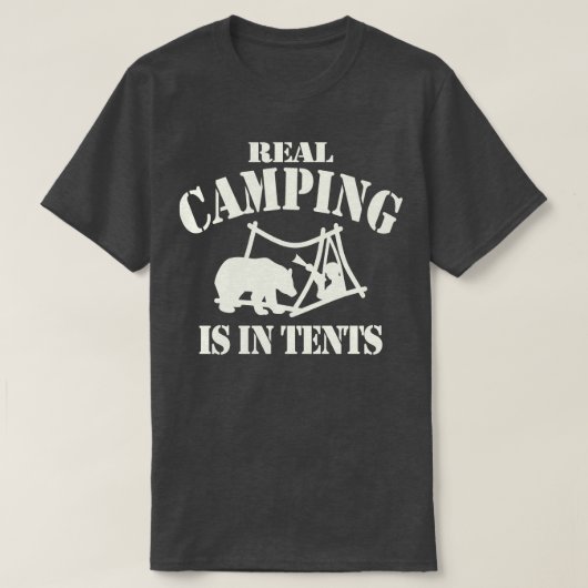 T-shirt Véritable Camping Dans Les Tentes 2 (Design devant)