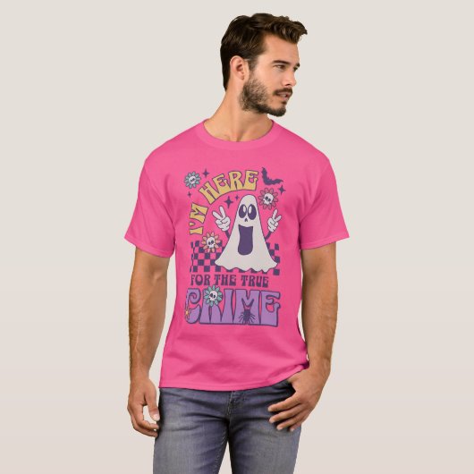 T-shirt Véritable Crime Fantôme Design Tee - Éffrayant sty (Devant entier)