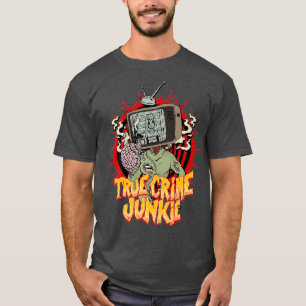 T-shirt Véritable crime Junkie Serial Killer Mugshot Vint