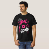 T-shirt Véritable graffiti de son sur disque vinyle Art de (Devant entier)