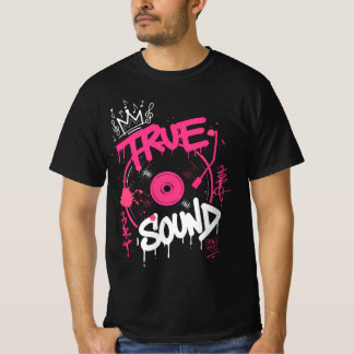 T-shirt Véritable graffiti de son sur disque vinyle Art de