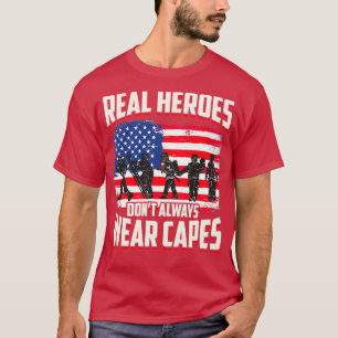 T-shirt Véritable Héros Ne Portez Pas Capes Pompier