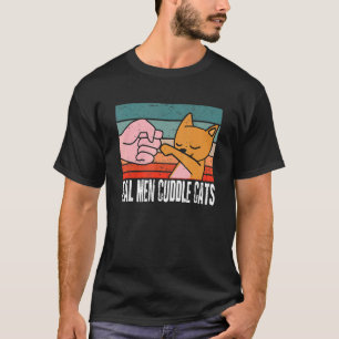 T-shirt Véritable Homme Cuddle Chats Tee - shirts Chat Per