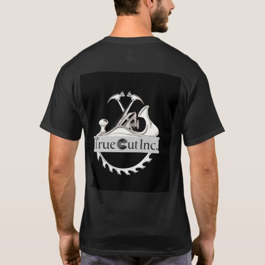 T-shirt Véritable le noir de coupe (Dos)