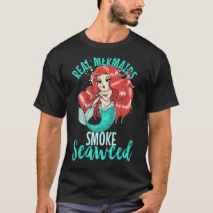 T-shirt Véritable Mermaids Fumer Algues Adultes Femmes Pot