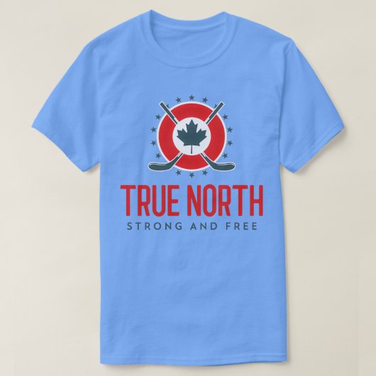 T-shirt Véritable North Fort et Hockey libre Canada Maple (Design devant)