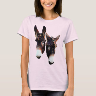 T-shirt Véritable photo duo d'ânes - Stylisés