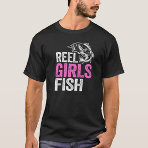 T-shirt Véritables Filles Pêchent Bass Pêche  Pêcheuse Mam