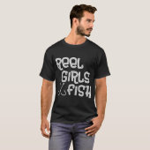 T-shirt Véritables Filles Pêchent La Pêche (Devant entier)