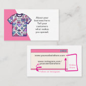 T-shirt Verkoper Winkel Visitekaartje (Voorkant / Achterkant)