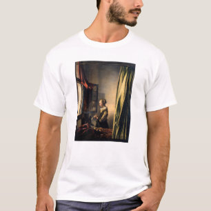 T-shirt Vermeer - Fille lisant une lettre à une fenêtre ou
