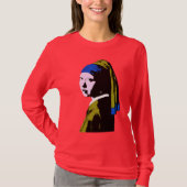T-shirt Vermeer's Pearl Earing Pop Art (Devant)