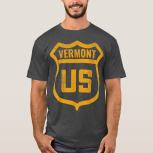 T-shirt Vermont - Autoroute américaine à l'air patiné
