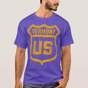 T-shirt Vermont - Autoroute américaine à l'air patiné