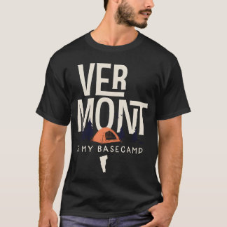 T-shirt Vermont est mon camp de base drôle