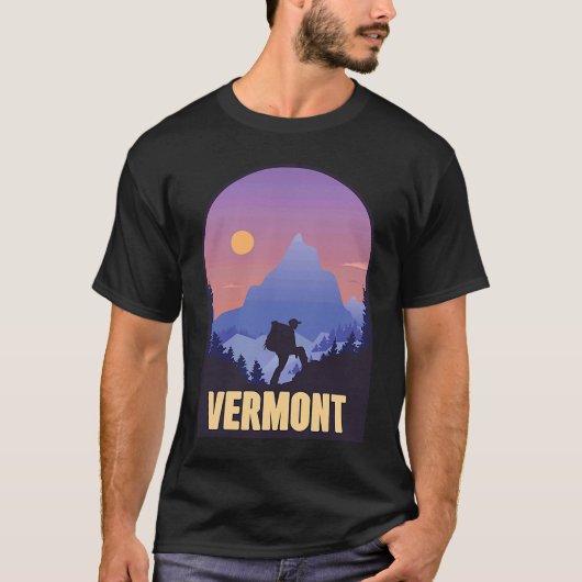 T-shirt Vermont State USA Randonnée Voyage Souvenir (Devant)