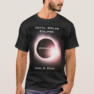 T-shirt VERMONT Total éclipse solaire 8 avril 2024