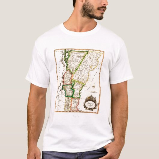 T-shirt VermontPanoramic MapVermont 2 (Devant)