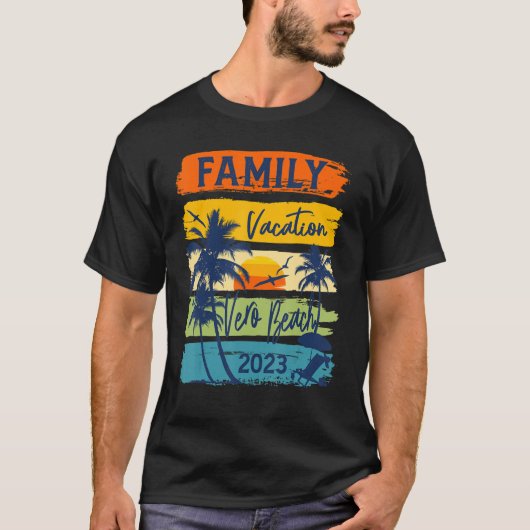 T-shirt Vero Beach 2023 Florida Vacation Matching Famille (Devant)