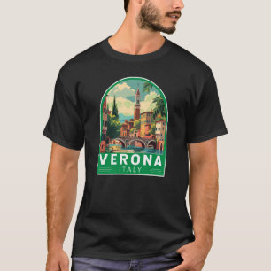 T-shirt Vérone Italie Travel Art Vintage