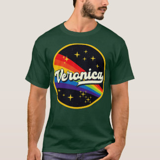 T-shirt Veronica Arc En Ciel Dans L'Espace Style Vintage