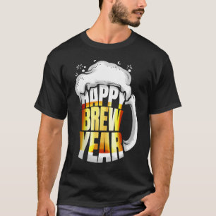T-shirt Verre à bière Mug Bonne année de brassage Nouvel A