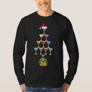 T-shirt Verre à vin Arbre de Noël Boisson
