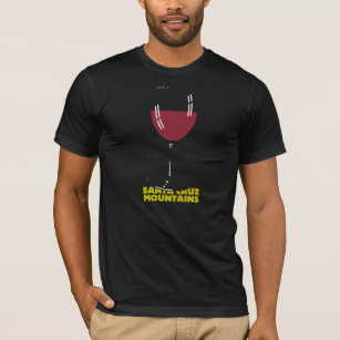 T-shirt Verre de vin de montagnes de Santa Cruz de Stephen