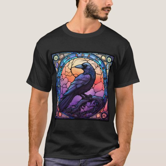 T-shirt Verre Éffrayant Raven (Devant)