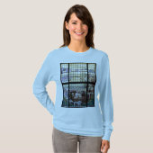 T-shirt Verre Jardin Art Nouveau Mer Scène (Devant entier)