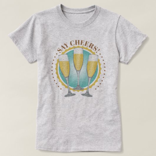 T-Shirt Verres à Champagne (Design devant)