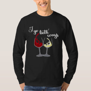 T-shirt Verres à vin femmes Je vais dans les deux sens